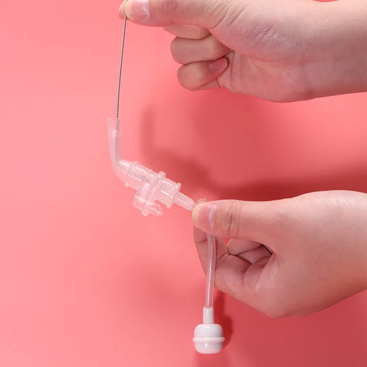 Wholesale custom reusable bottle straw stainless steel metal straw brush