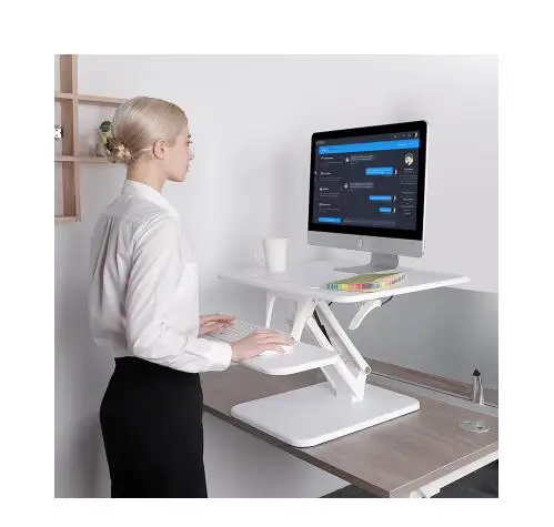 Loctek M3/M3M Height Adjustable Sit Stand Desk Riser Foldable Laptop Desk Notebook/Monitor Holder Stand With Keyboard Tray