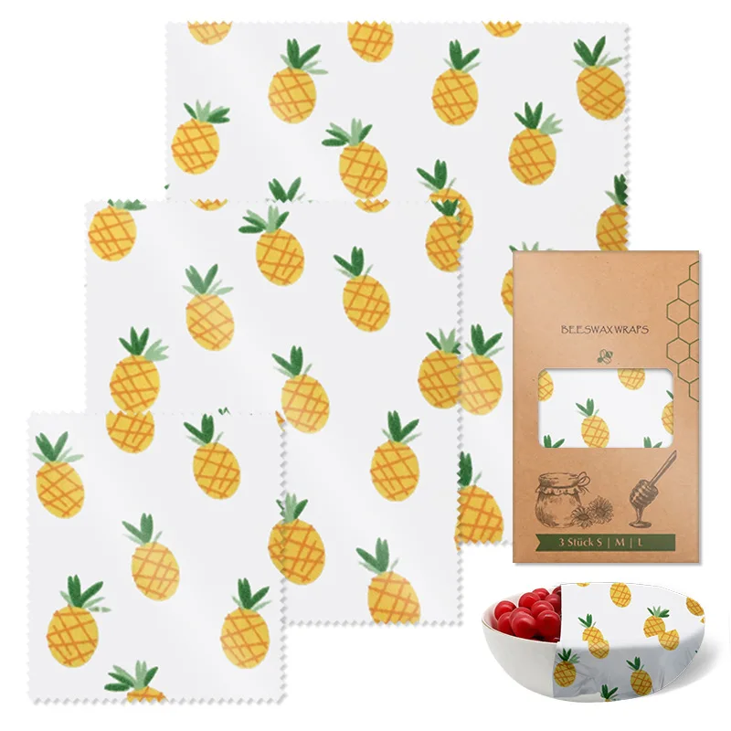 2024 wholesale soywax and Beeswax Food Wrap Food Storage Wrapper bees wax wraps OrganicEco Assorted Bee Wax Food Wrap
