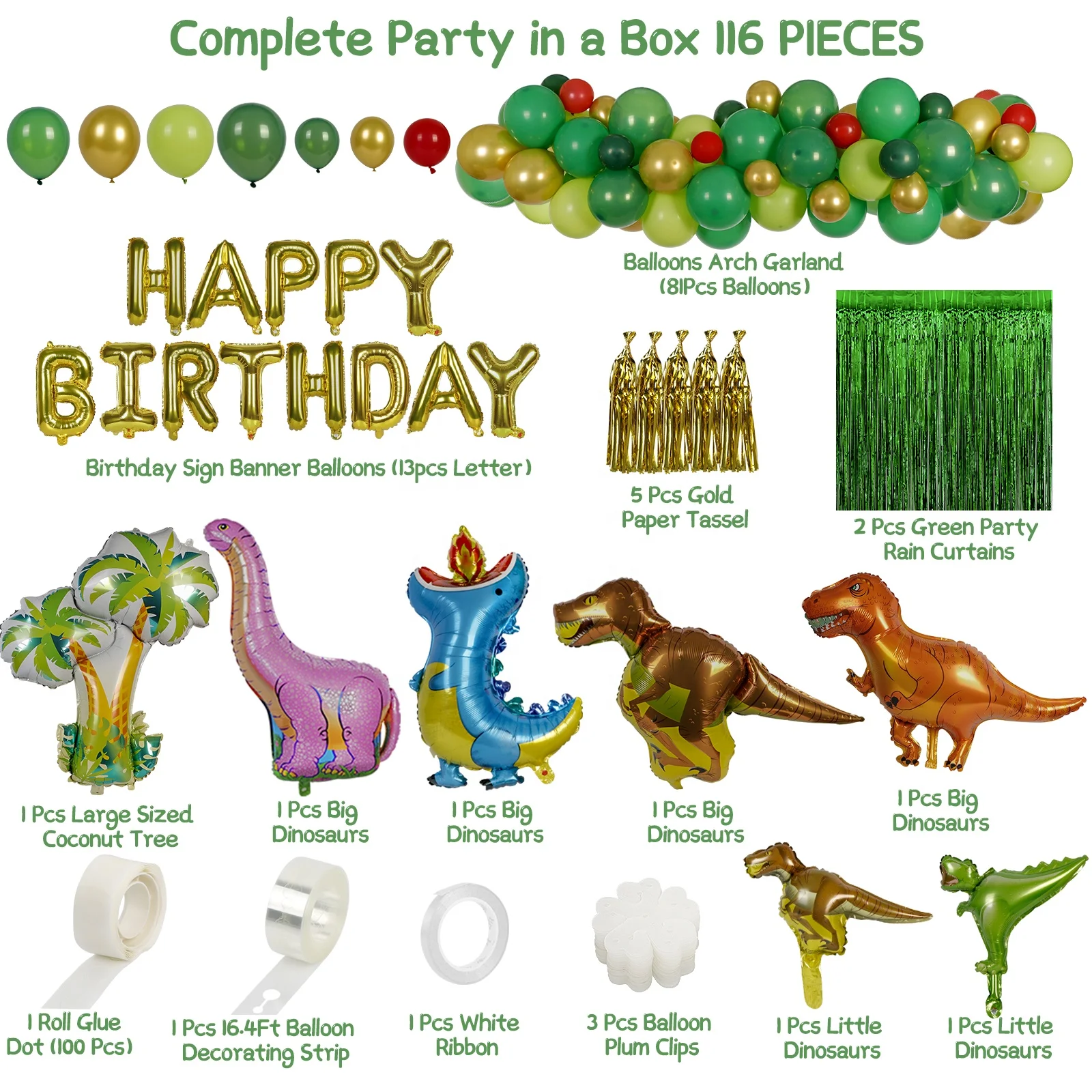 Ourwarm Printed Cartoon Animal Kids Decorations Tassel Banner Set Latex Foil Happy Birthday Party Balloons