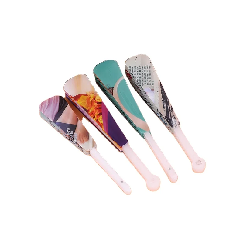 Hot sale custom durable cartoon shape pvc folding hand kpop mini round picket customized pvc fan