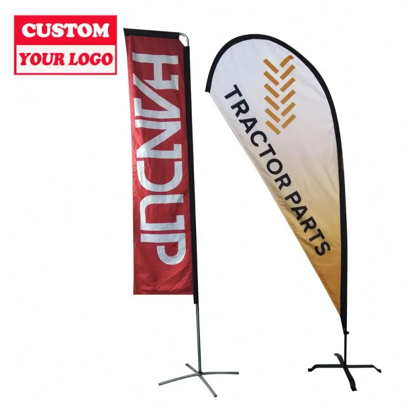 Personalized design BEACH Embroidered golf Pin nylon flag customize tall flag