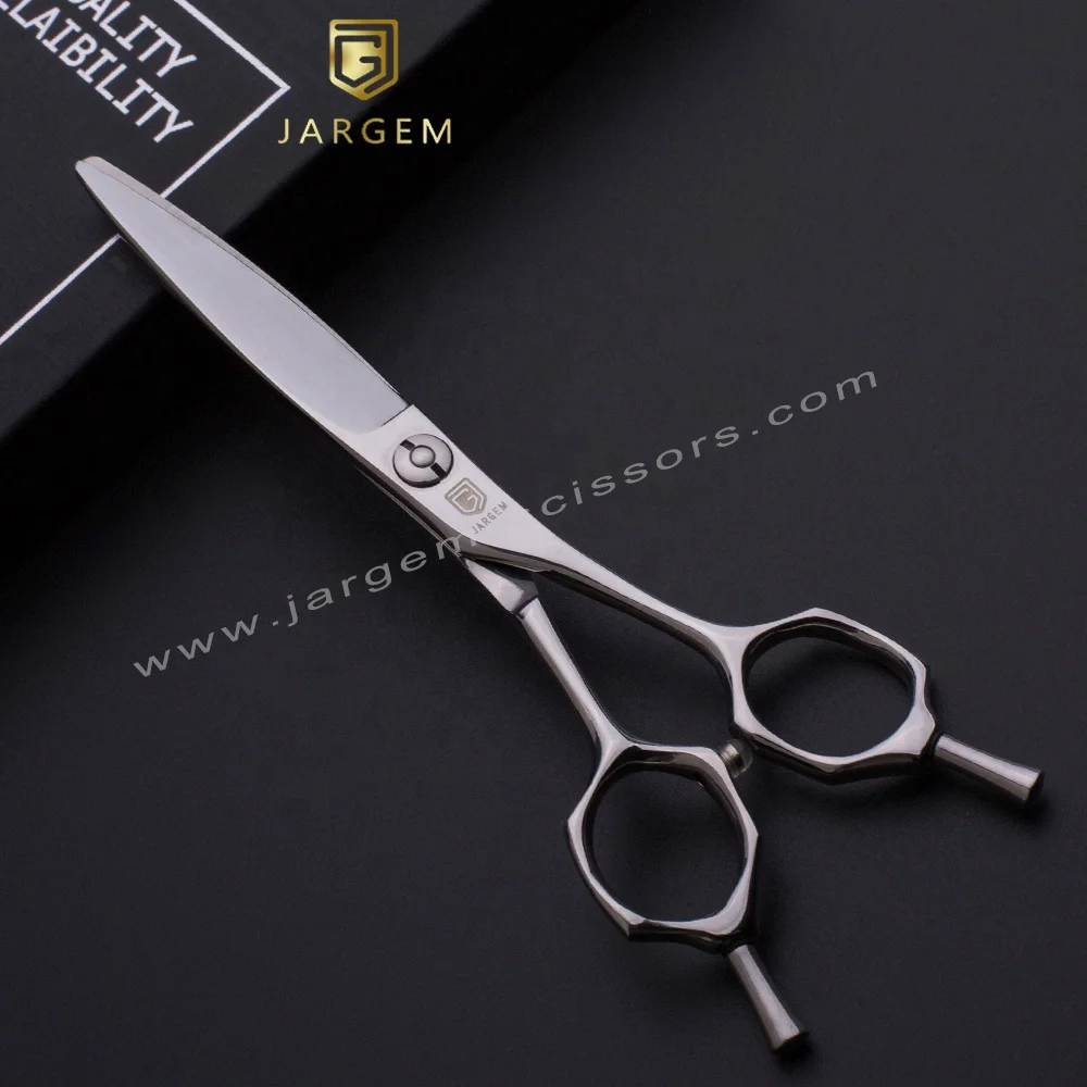 Hair scissors sliding cutting barber scissors curved handle hair cutting scissors