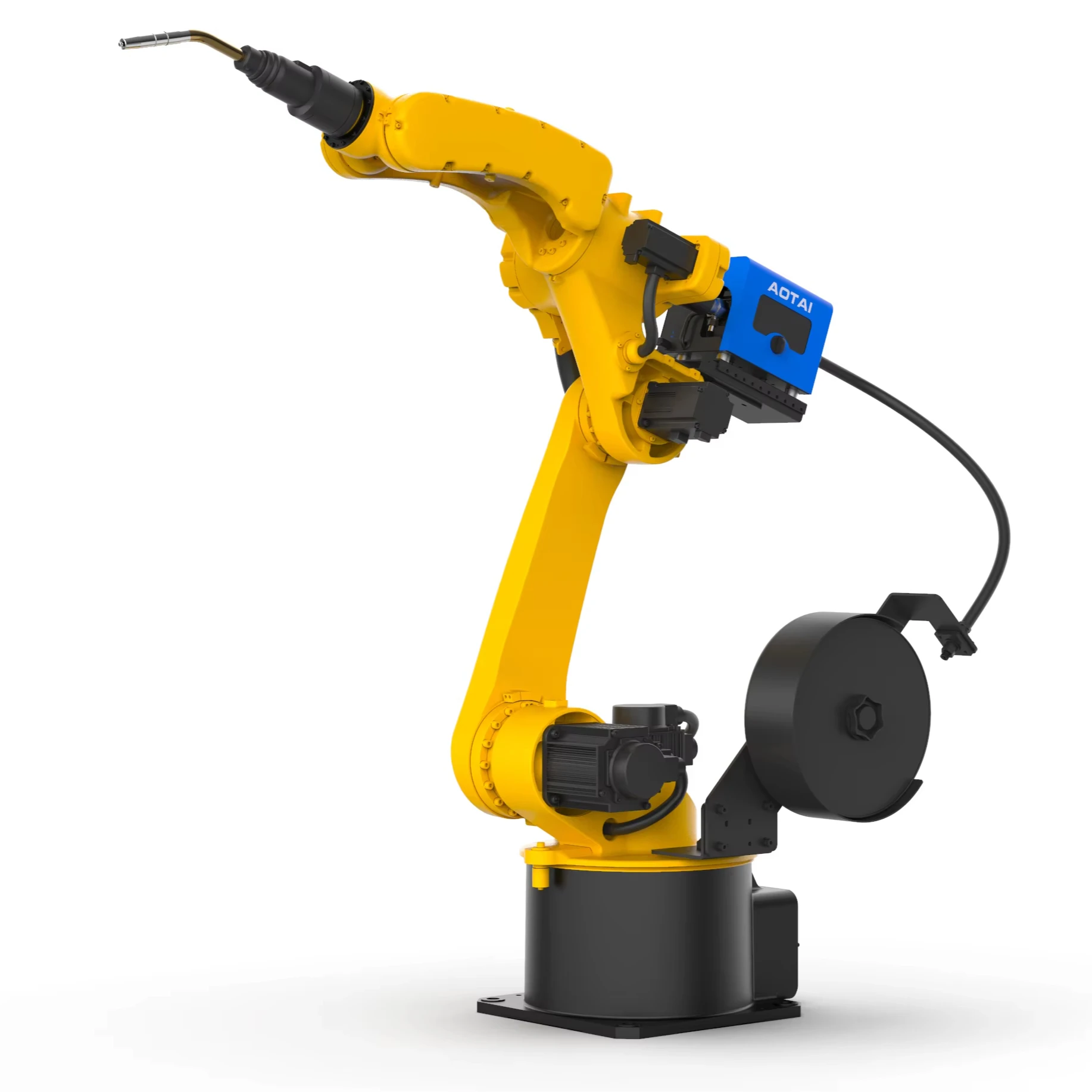Peitian Welding Robot Workstation with Welder 350 Welding Torch Wire Feeder Positioner