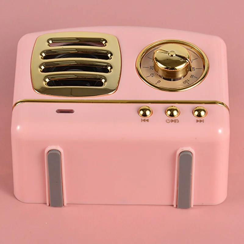 OEM/ODM Factory Wholesale Bass 3d Retro Mini Portable Boombox Speaker With FM Radio and TF Card