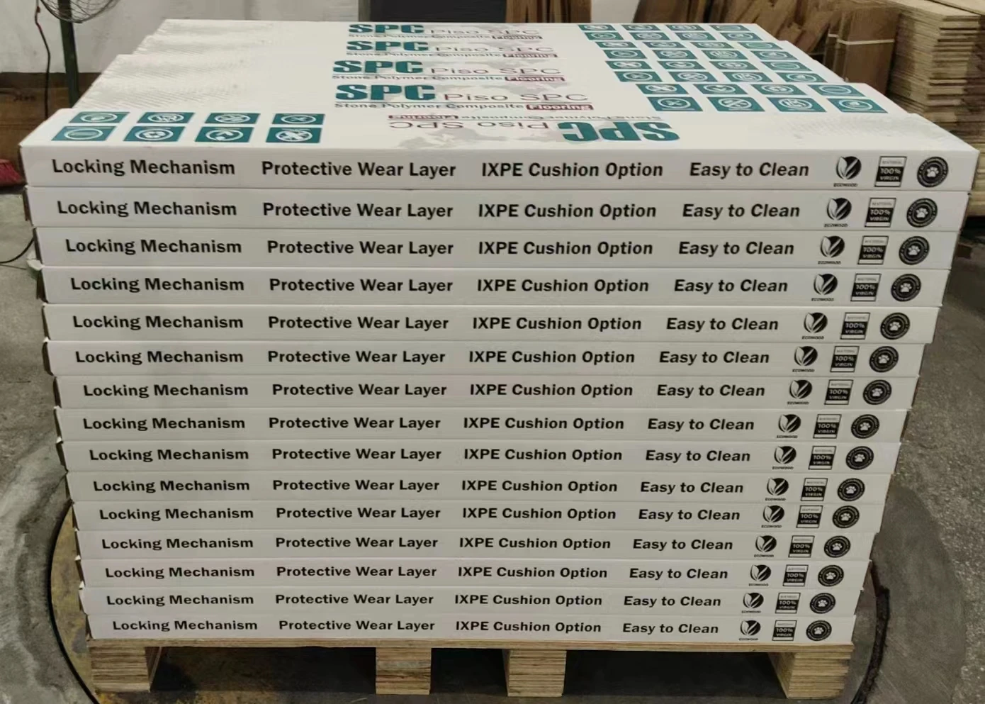 Interlocking Engineered Flooring SPC Floor Vinyl 4mm / 5mm / 6mm Stone Composite Plastic Floor Tiles