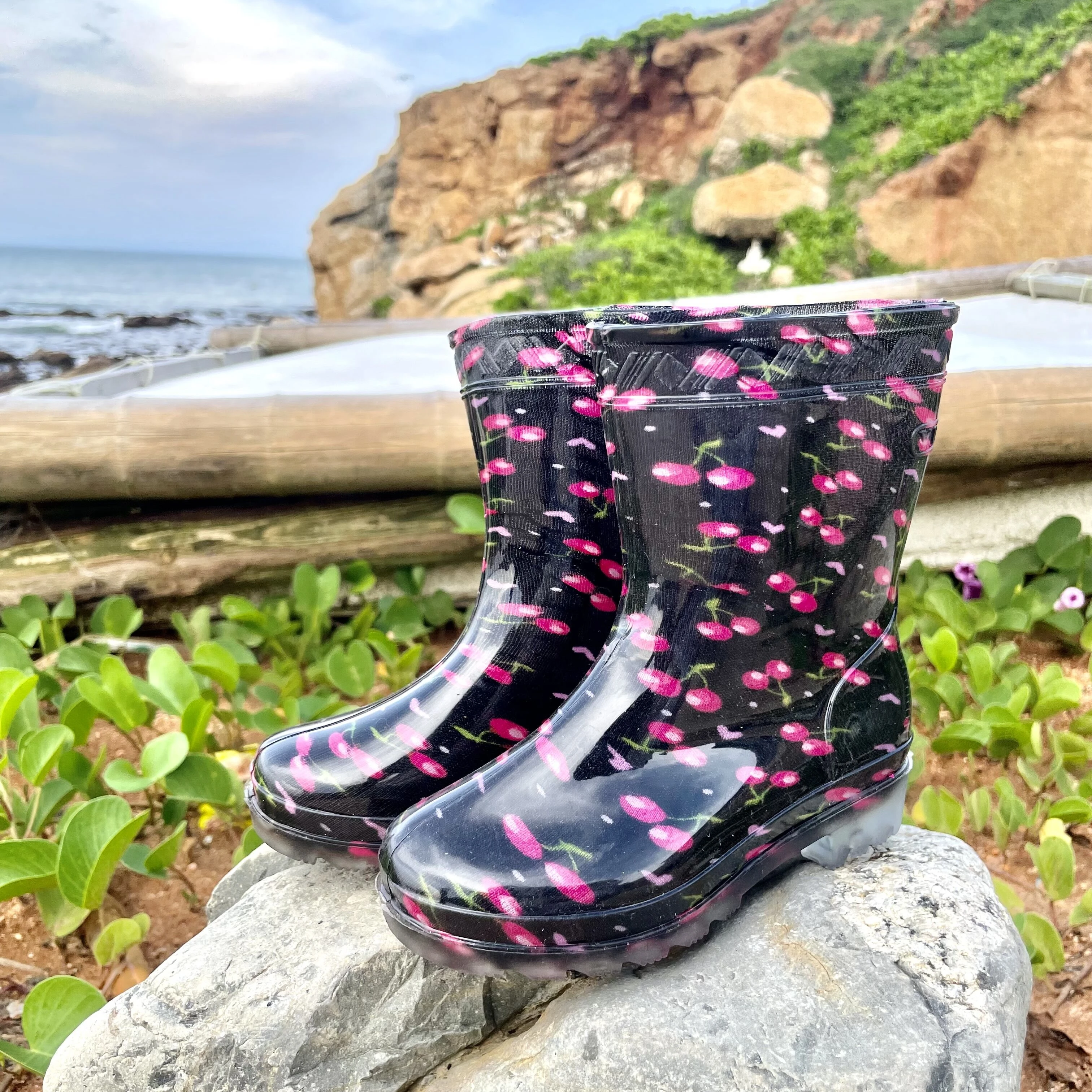 Little Girls Toddler Boy Waterproof Custom Logo for Mining Industrial Working Rain Boots Colorful