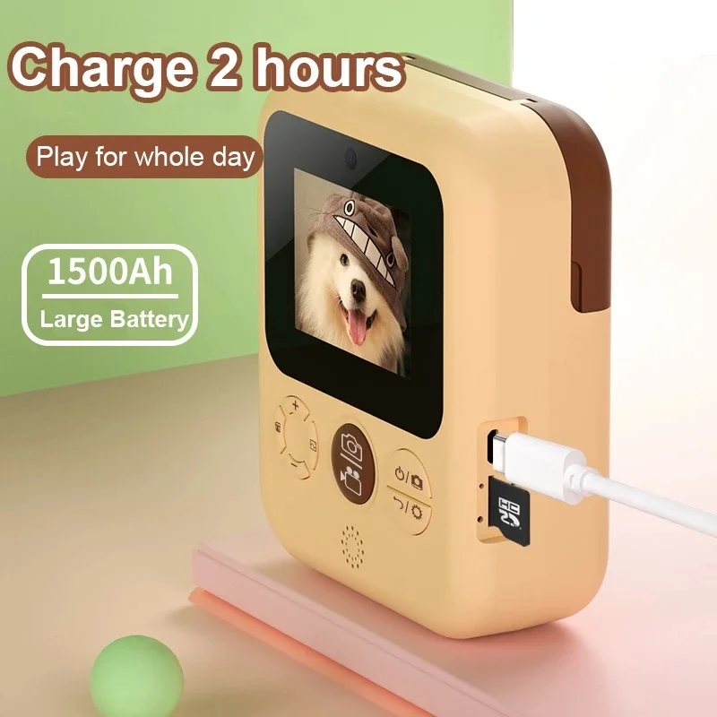Factory Direct Kids Toy Instant Print Camera Mini Camera With HD Video Recording Dual Lens Thermal Photo Paper For Kids Gift