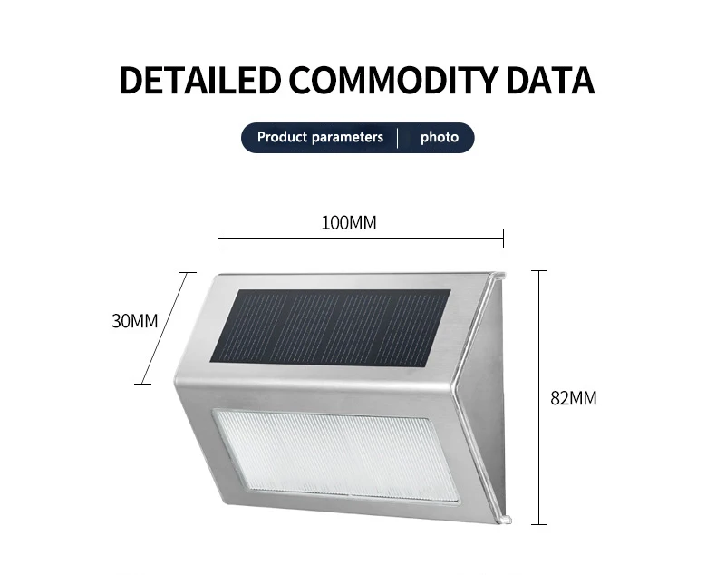 LED Solar Outdoor Lights Waterproof Garden Fence Decoration Wall Lamp Sunlight Powered Garden street light