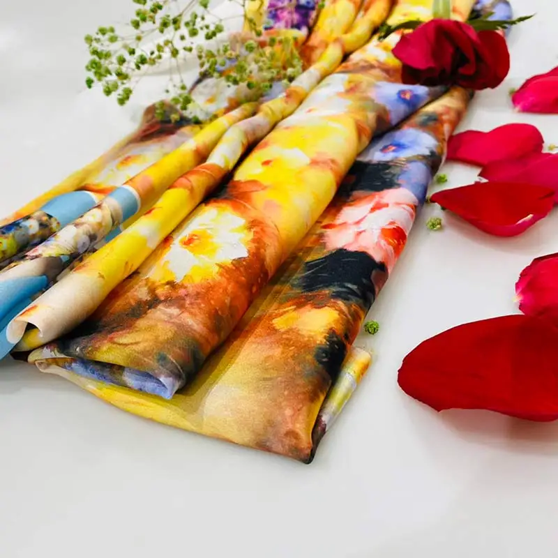  Changfa Textile 2021 новый дизайн цифровая печать 100D полиэстер атласная