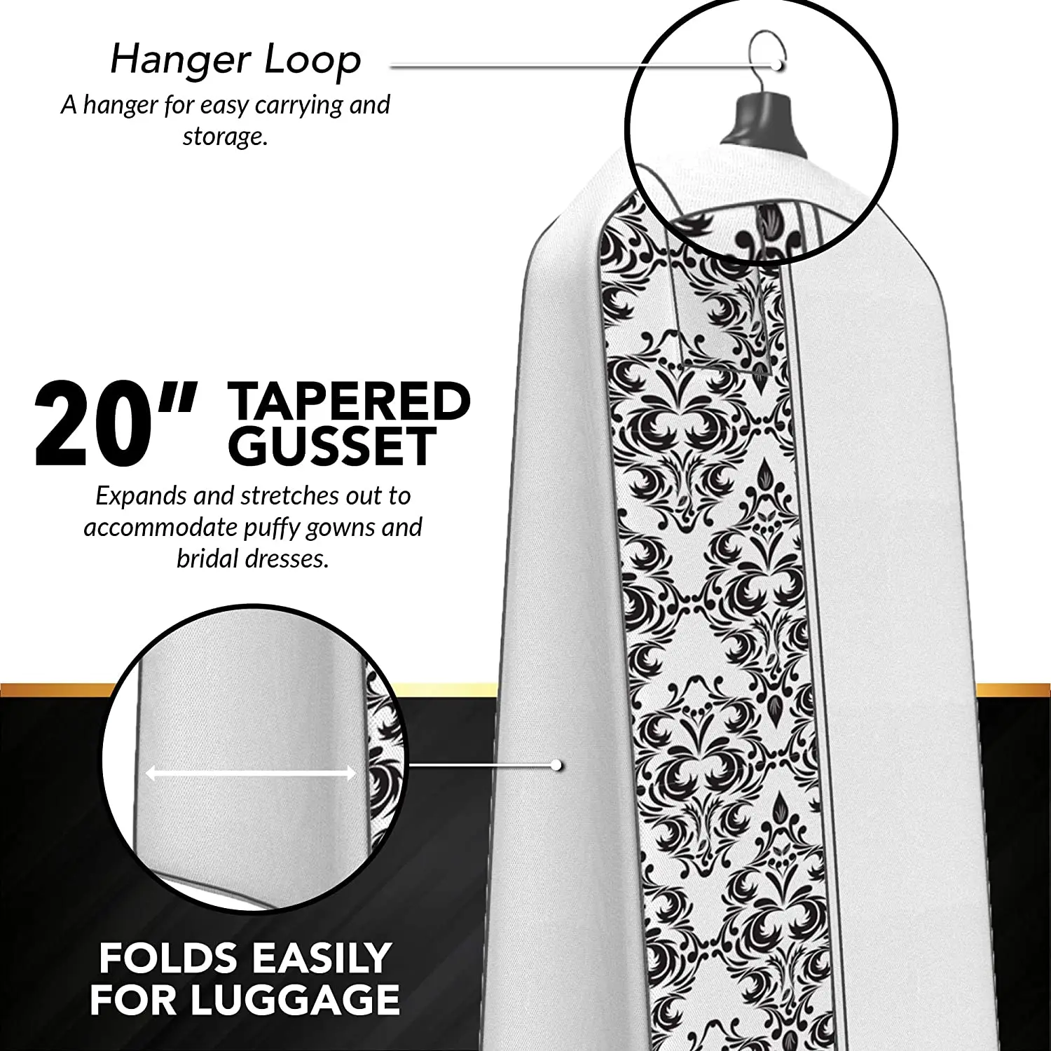 Wholesale Custom Wedding Dress Gown Dust proof Bag Non-Woven Garment Bag