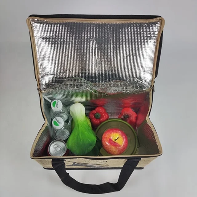 Jute Lunch Box Insulated Lunch Bag Large For Adult Cooler Bagtinsulated Grocery Bag Insulated Bag For Food Delivery