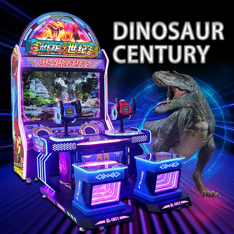 Dinosaur game machine dinosaur world gun shooting arcade game machine for kids game center coin operated