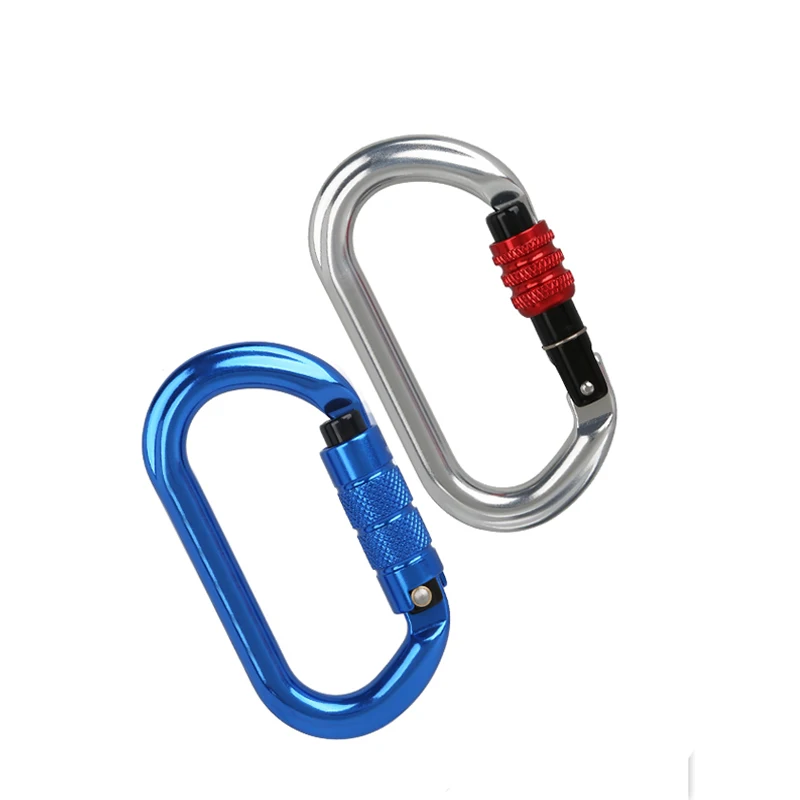 New Top Quality  CE UIAA 25kN 7075 aluminum O shaped rock climbing carabiner 25KN break force