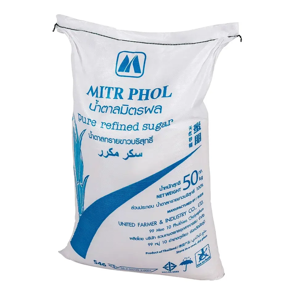ICUMSA 45 Thailand 50kg White Granulated Sugar GRANULAR 99.90% Purity Bag Bottle Box Bulk Packaging Refined Cane Sugar