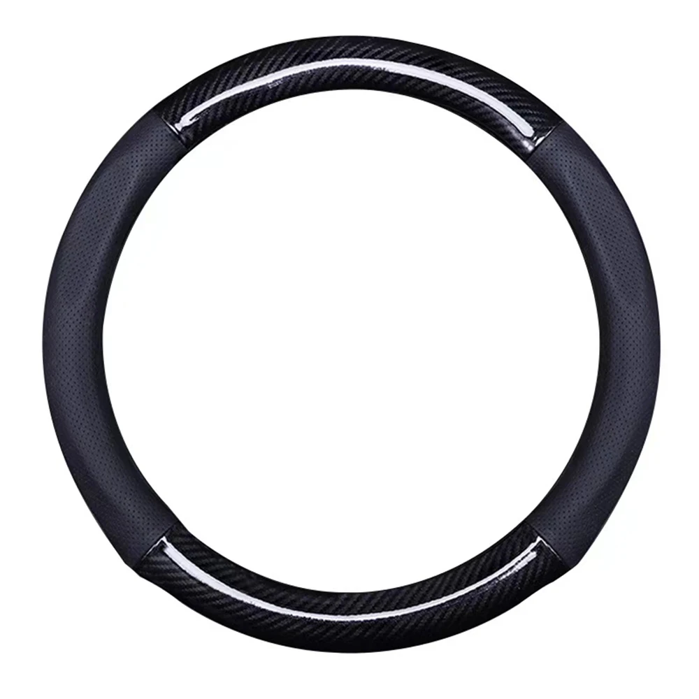 Car Carbon Fiber Steering Wheel Cover 38cm for BMW E38 E39 E46 X3 X5 Z3 Z4 1/3/5/7 Series Auto Interior Accessories Car Styling