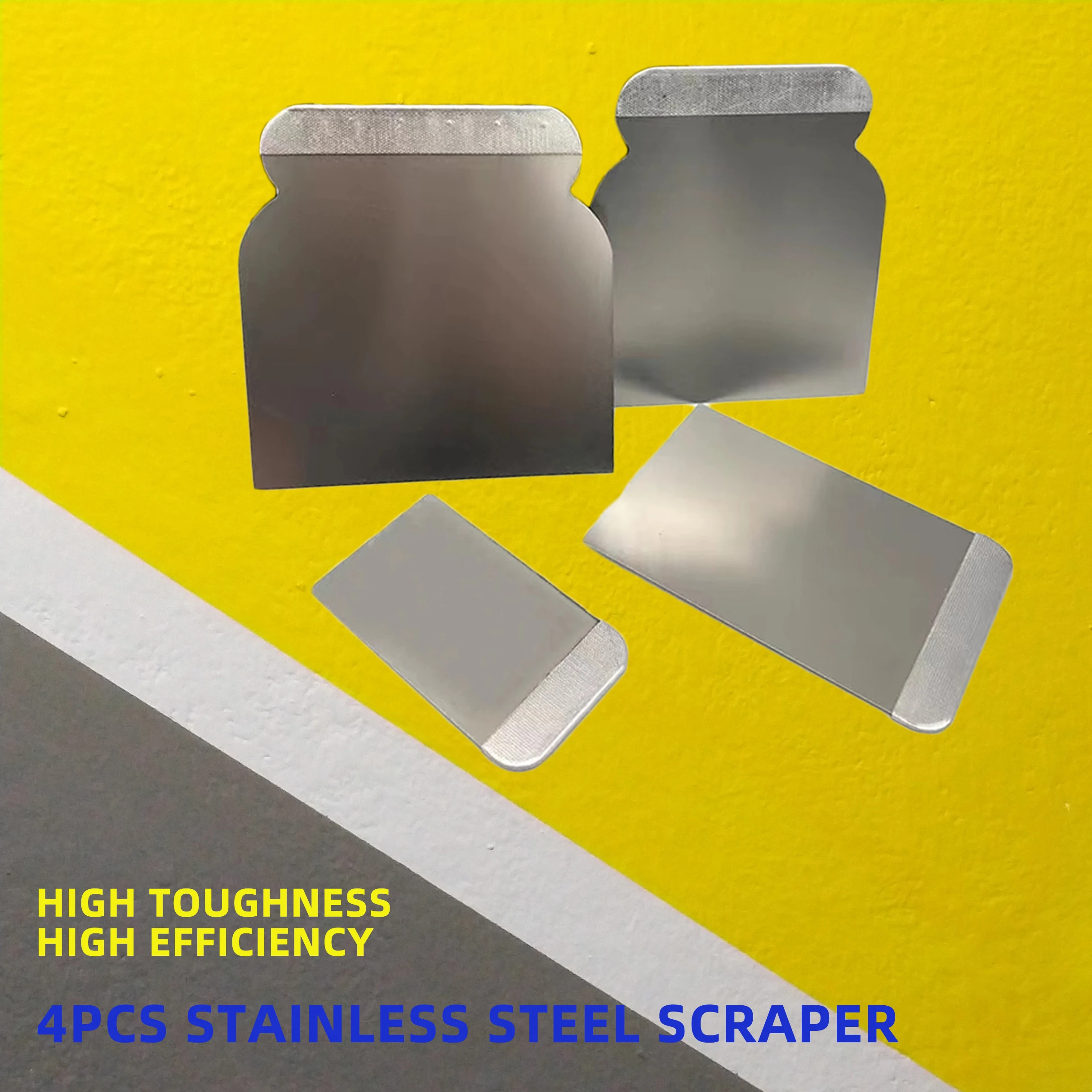 4pcs stainless steel scraper set 50mm80mm100mm120mm putty knife set