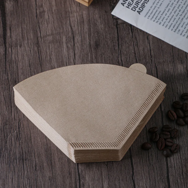 100pcs Disposable Coffee Cone Paper Filters for  Coffee Maker