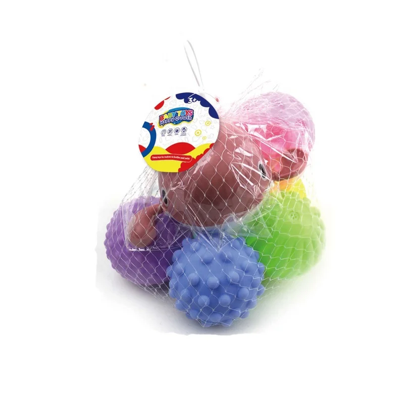 Silicone Bath Balls Set Toys Whale Wind-up Bathroom Swimming Bath Toys for Babies