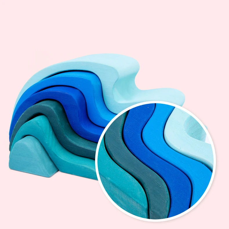 2020 New Design Sunrise At Sea Wooden Toys Puzzle Educational Toys For Infants Learning Games For Kids Custom Logo