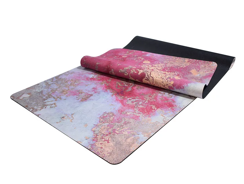 
Custom eco made folding round suede yoga mat with logo printing yoga mat 