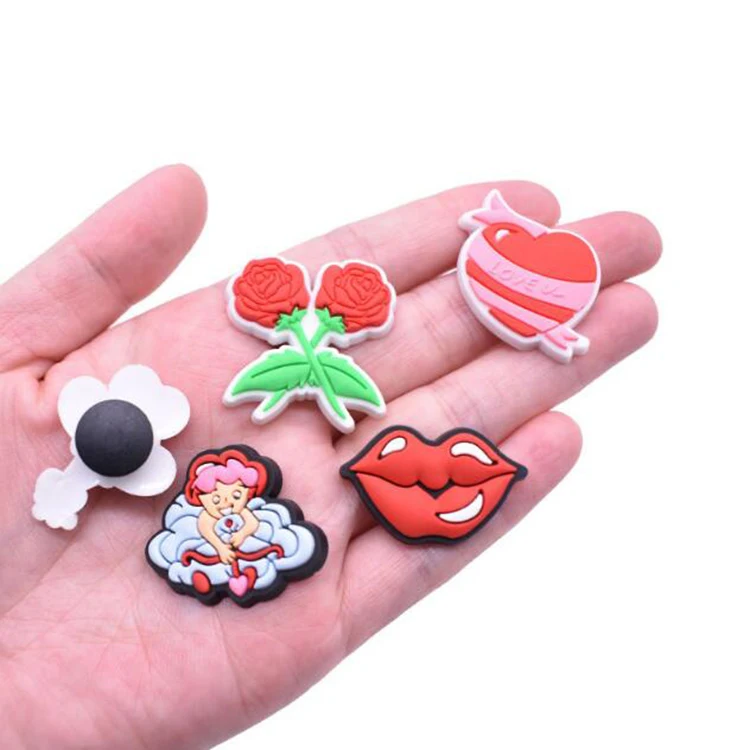 wholesale cartoon custom shoe croc charms pvc soft Shoes and accessories clog shoe decorations