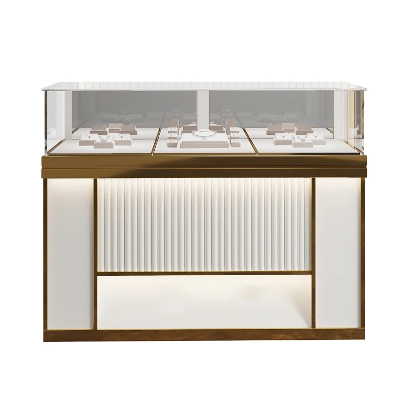 Custom LOGO Jewelry Cabinet Luxury Shop Ring Bracelet Watch Bangle Display Showcase Jewelry Store Counter