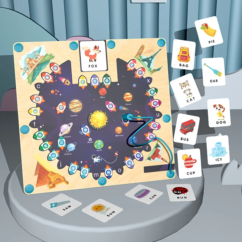 2024 Magnetic Alphabet Maze Board Montessori Toys  Sensory Toys for Kids Games Toddler Preschool Learning Educational Toys