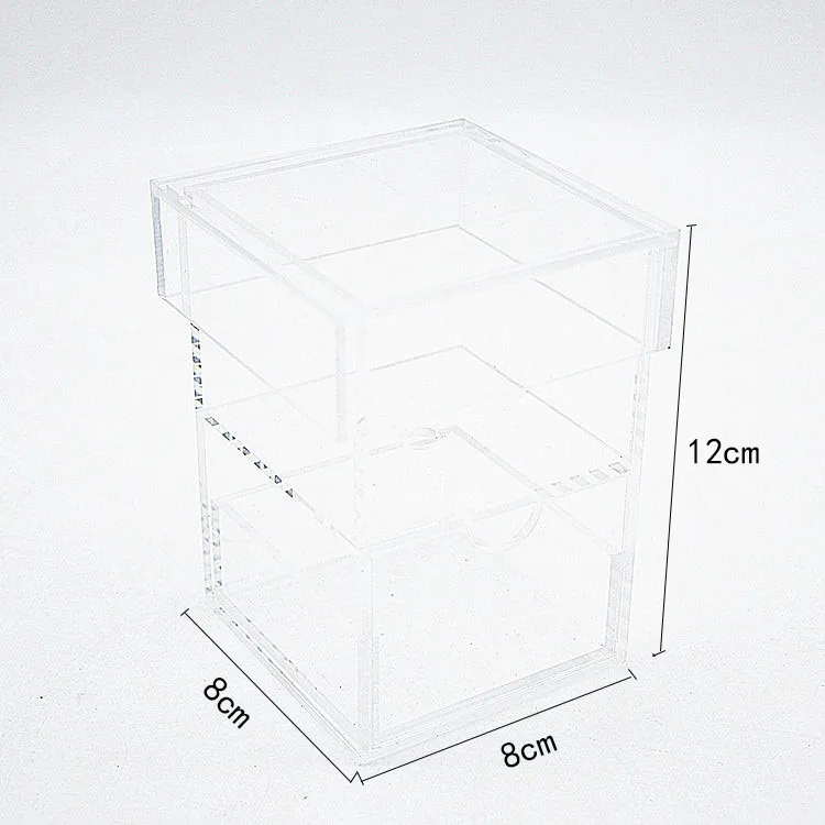 Роскошный квадратный прозрачный водонепроницаемый контейнер с одним отверстием для хранения цветов, коробка для драгоценностей, акриловая коробка для розы с ящиком