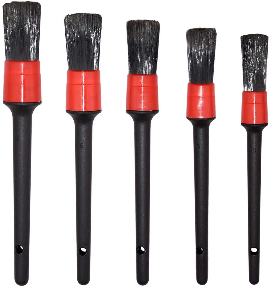 Detailing Brush Set Automotive Detail Brushes for Cleaning Wheels, Engine, Interior, Emblems, Air Vents, Car, Motorcy