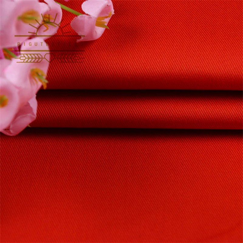 RIGU Textiles RTS Fast delivery Stock 65 Cotton 35 Polyester Twill Silk Mikado Satin Fabric For Bucket Hat