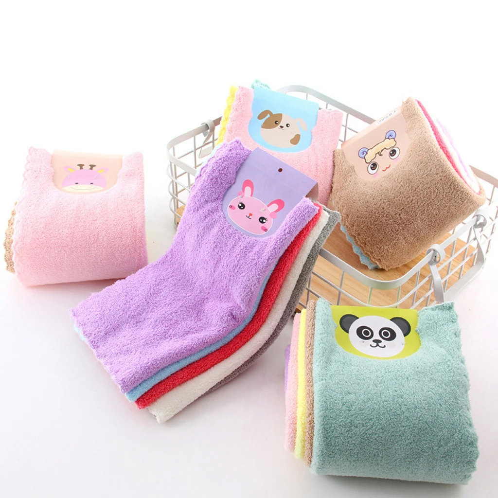 Lint-free Custom Logo 30*30cm Microfiber Kitchen Cloth Coral Fleece Towel Kitchen Dish Cloth