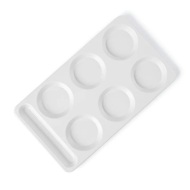 Custom Anti-Slip Plastic Dinner Plate Rectangle-Shaped Melamine Dish in Colorful Printing for Rice Noodle Soup Udon Pho Tayo