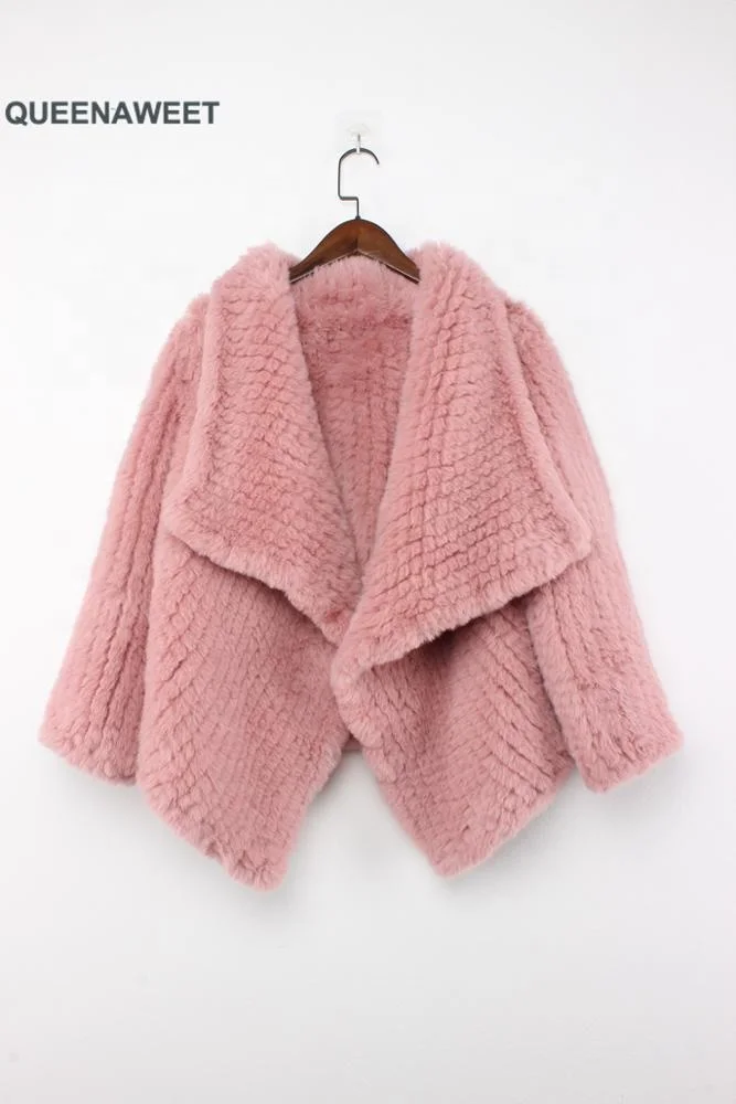 
Wholesale Hand made Fake Rex Rabbit Fur Coat Woman Custom Faux Fur Coat Jacket For Girl 