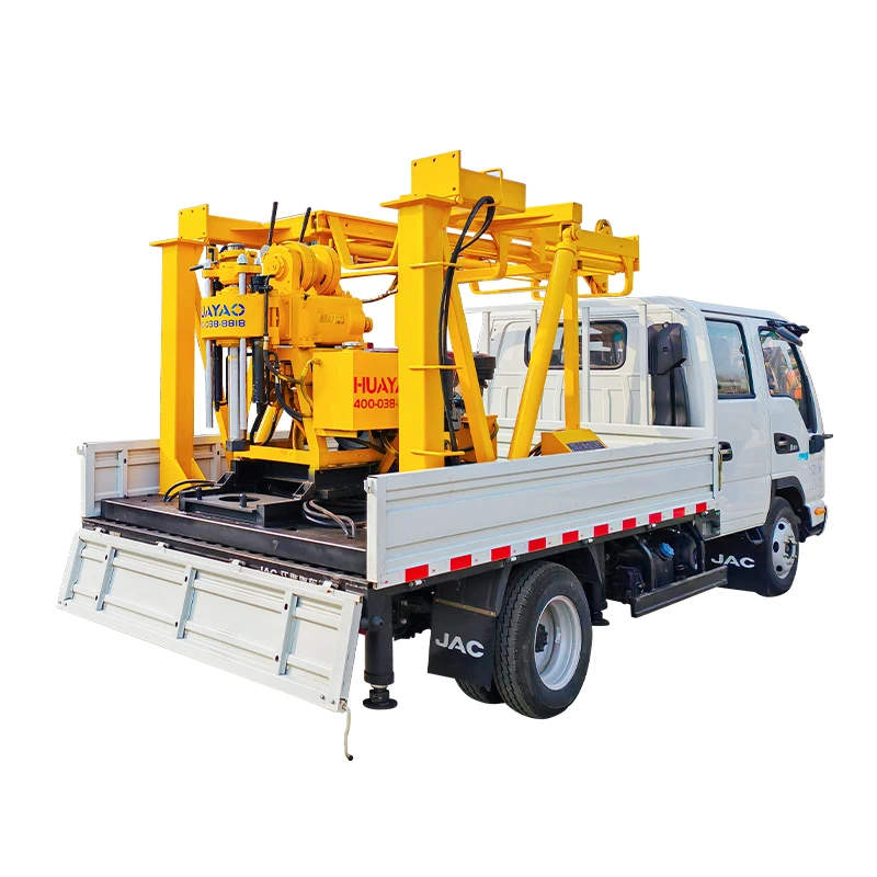 China 100m 200m 300m lorry chassis borehole mud pump water well drilling rig