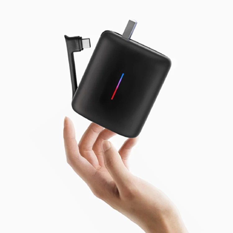 Popular 2 in 1 Hybrid chargers power bank 5000mAh 20W Portable Charger with Foldable AC Plug powerbank for iPhone Samsung