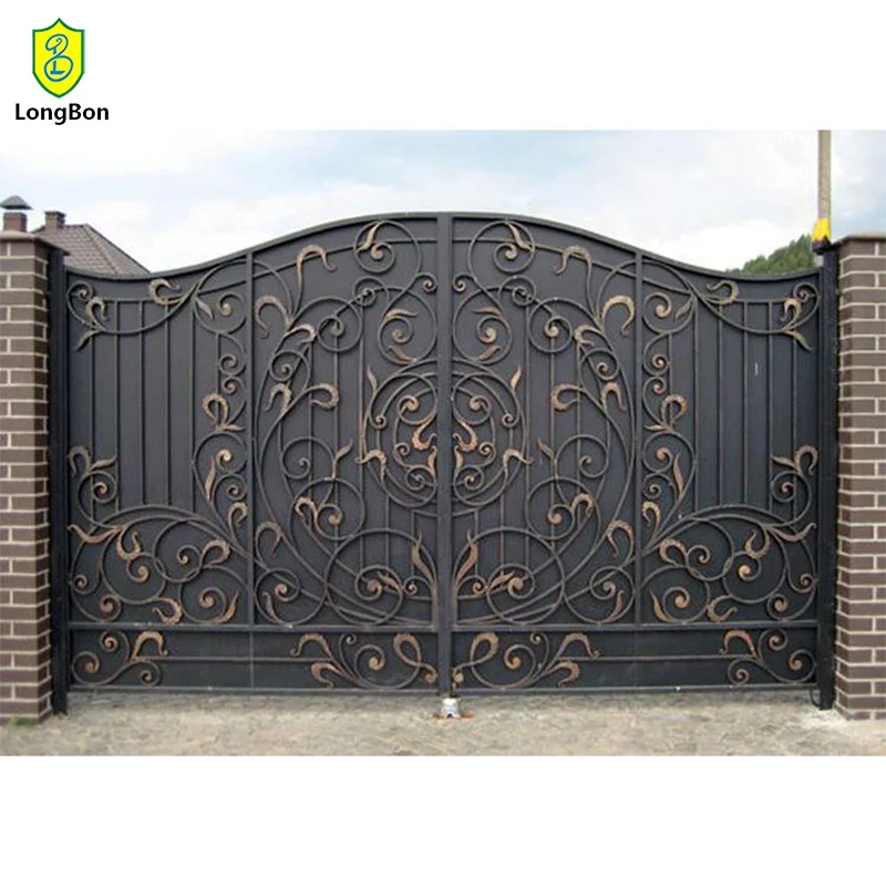 Hot Selling Iron Main Gate Handmade Forged Iron Gate
