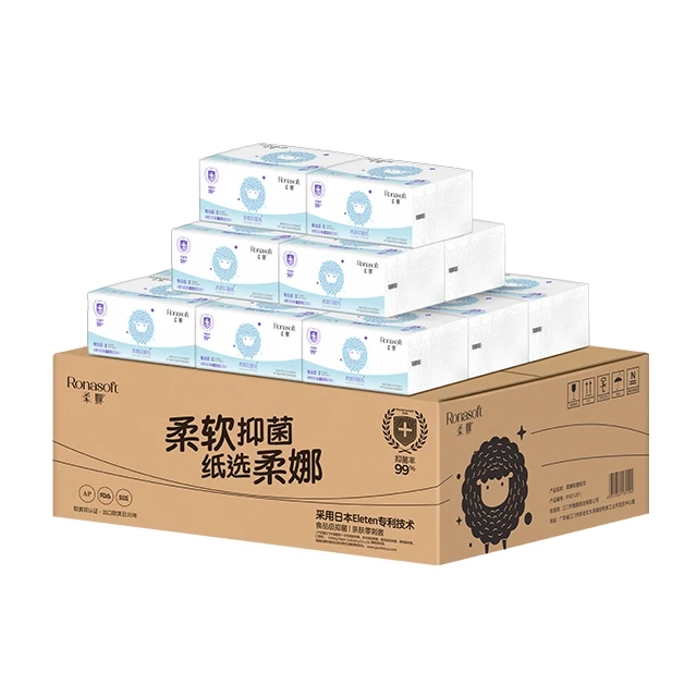 Multifold Virgin Wood Pulp Soft Pack paper facial tissue 2 ply 3 ply 4 ply