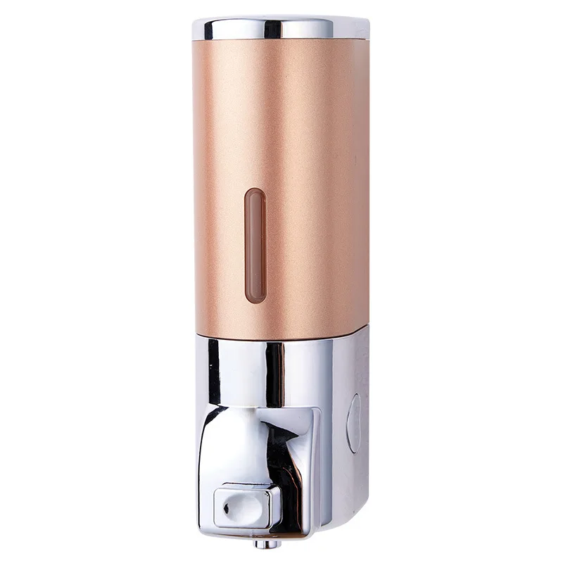 Soap Dispenser Wall Mount Manual Pump Soap Dispenser Manual Hand Shampoo Shower Gel Dispenser Lotion Container gold