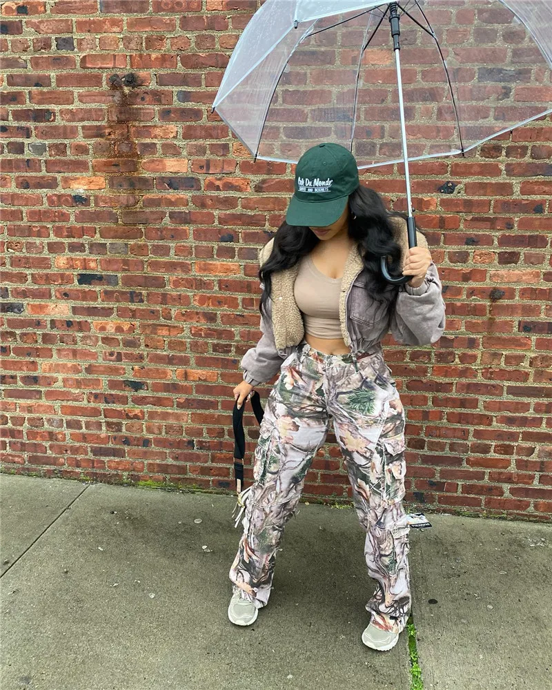 2024 summer new fashion relaxed straight cylinder high waist bag multi-color pants