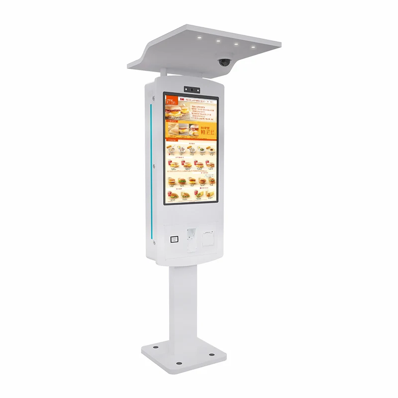 32 inch Floor Standing Outdoor IP65 Touch Screen Self Service Payment Kiosk Waterproof POS Payment Machine With Printer Scanner