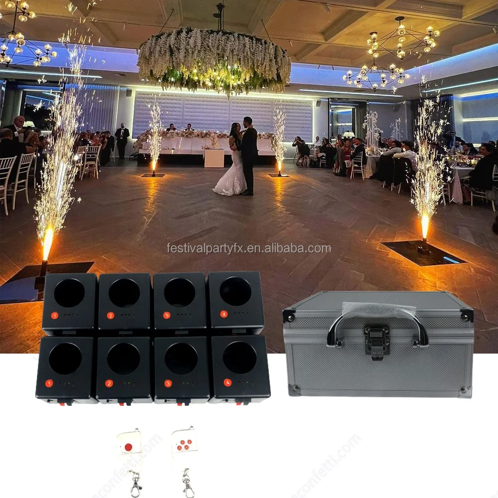 Wedding Marriage Bride Couple Entry First Dance D08 Remote control cold fountain base firework machine pyrotechnic firing system