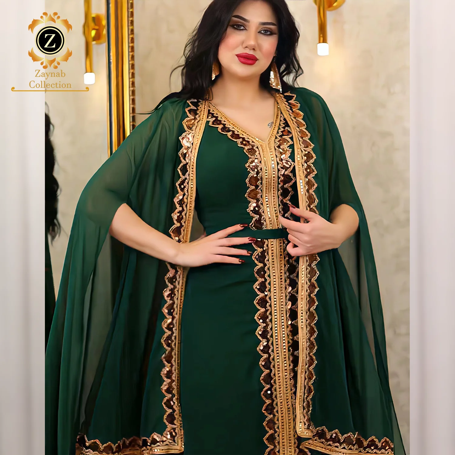 Zaynab Luxury Abaya Wholesale Dubai Black Abayas Saudi Arabia Designs Women Muslim Dress Turkey Jalabiya Jalabiya Evening Dress
