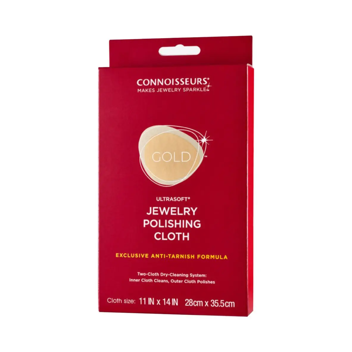 Connoisseurs UltraSoft Gold Jewelry Polishing Cloth Excellent For Cleaning Watches Natural Cotton Fibers