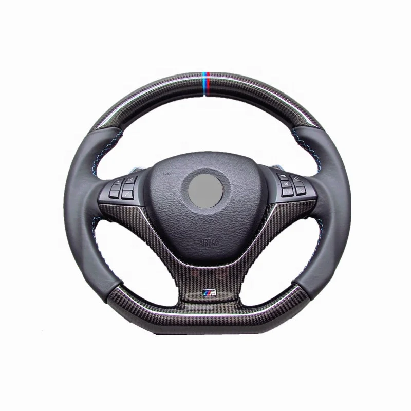 Автомобильное рулевое колесо из углеродного волокна для BMW E70 X5 E71 X6 с кольцом 3 м Спортивное Рулевое Колесо