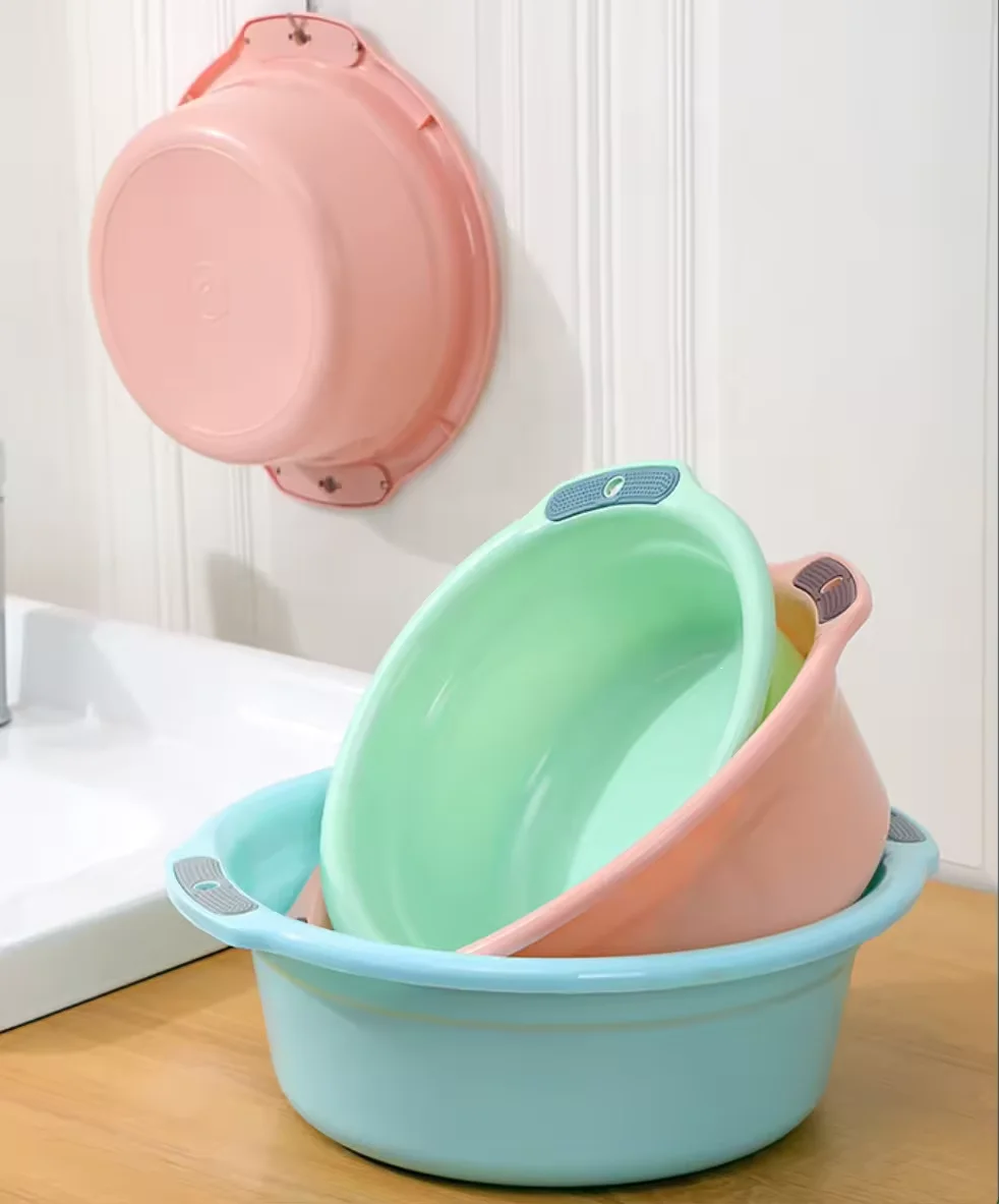 Multiple models of household water basins multi functional thickened plastic basins Circular basin for laundry bathroom kitchen