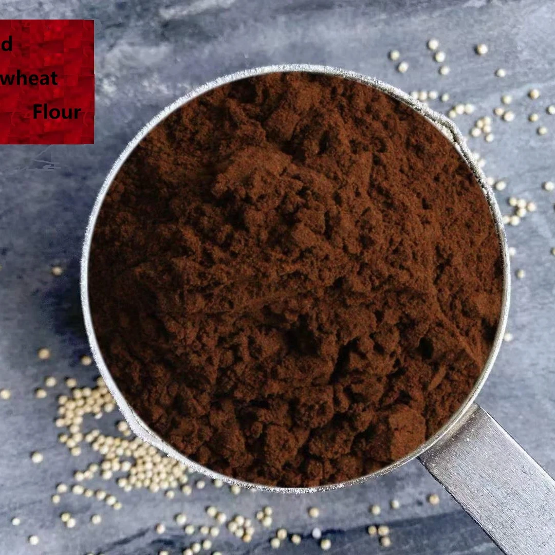 brown buckwheat flour roasted baked buckwheat powder