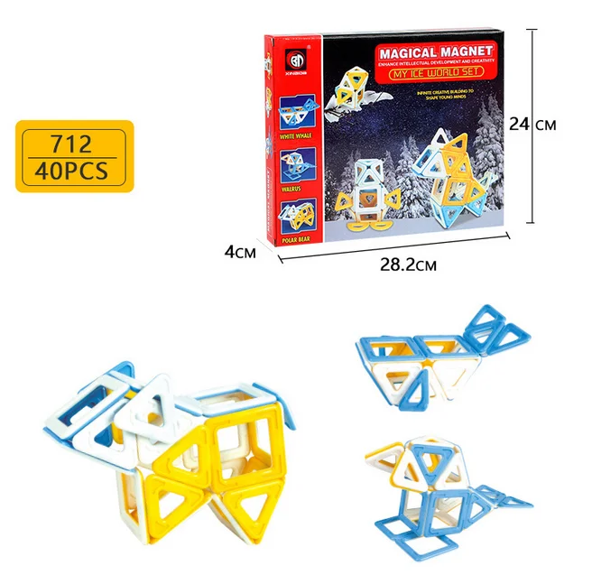 
Creative Magnetic Building Blocks Set Magnetic Car Preschool Educational Toys Kids 