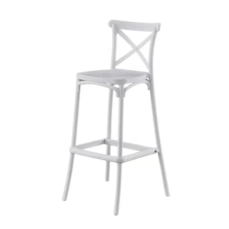 Wholesale  Waterproof Plastic High Leg Chair Coffee Cafe Bar Chair with Good Quality