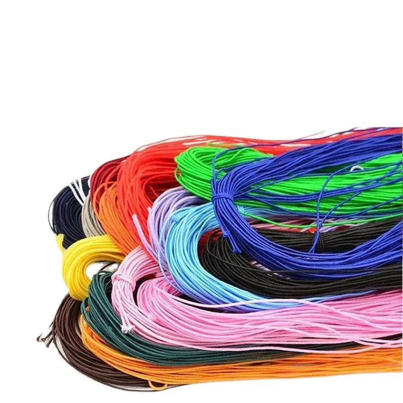Wholesale 20m 1mm Polyester Elastic Thread in Various Colors for Jewelry Making & Cord Chain Wire Findings